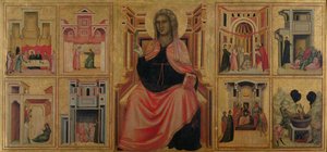 Santa Cecília e cenas de sua vida, c.1304 (tempera no painel)